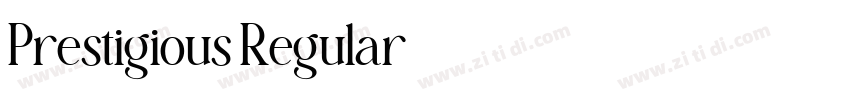 Prestigious Regular字体转换